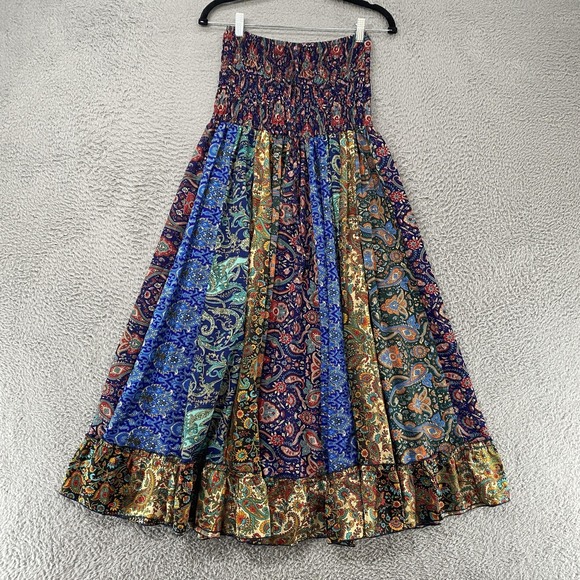 EARTHBOUND Dresses & Skirts - Earthbound Maxi Skirt / Dress Womens Medium Paisley Boho Patchwork Festival